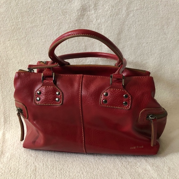 Matt & Nat red satchel bag purse handbag - Picture 2 of 7